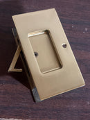 Emtek 2107us7 Modern Rectangular Passage Pocket Door Lock - French Antique