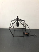 Home decorators collection 16201 Weyburn 1-Light Bronze Farmhouse Mini Pendant Light Fixture with Caged Metal Shade