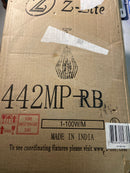 Z-Lite 442MP-RB Quintus 9" Wide Cage Mini Pendant - Rubbed Brass