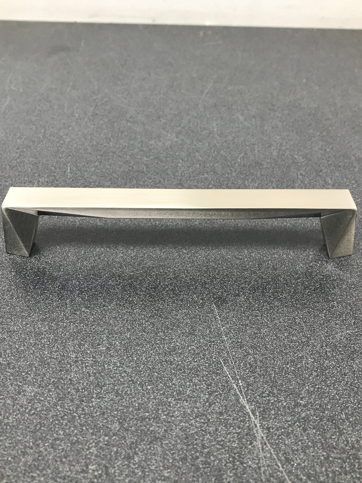 Berenson 2315-1BPN-P Swagger 6-5/16 Inch Center to Center Modern Angled Cabinet Handle / Drawer Pull - Brushed Nickel
