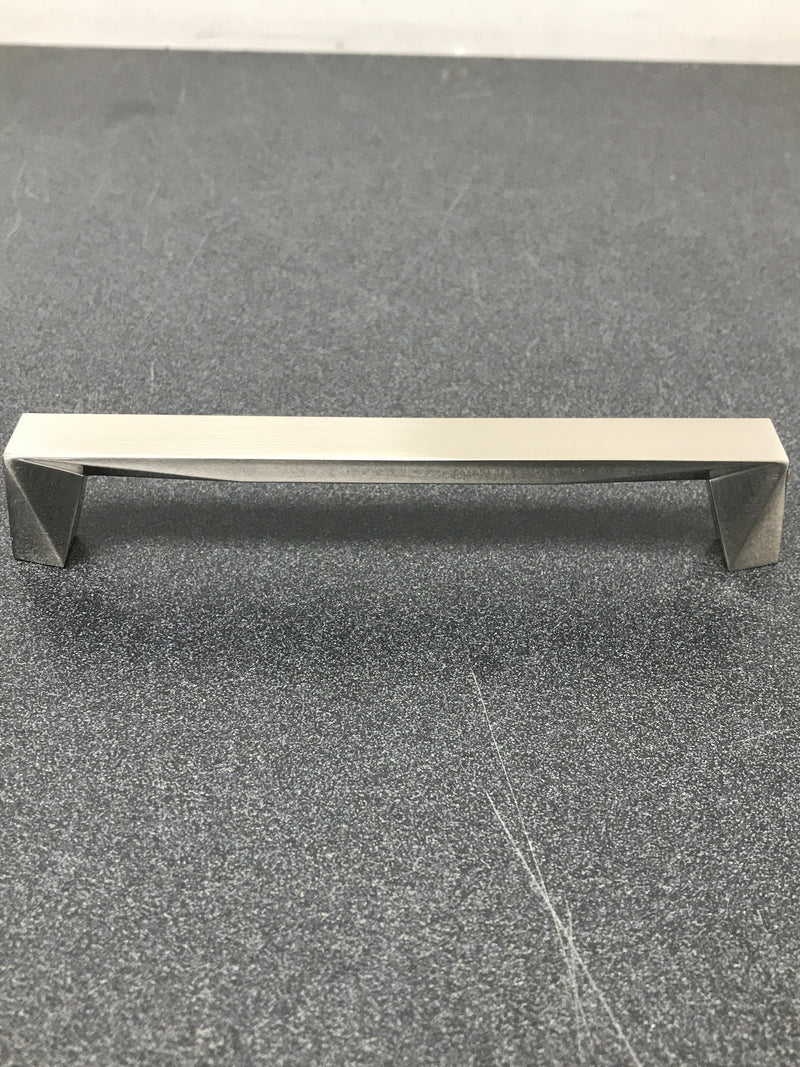 Berenson 2315-1BPN-P Swagger 6-5/16 Inch Center to Center Modern Angled Cabinet Handle / Drawer Pull - Brushed Nickel