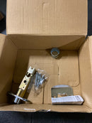 Kwikset 405CSLSQT-26S Casey Single Cylinder Keyed Entry Door Lever Set with Square Rose and SmartKey - Bright Chrome