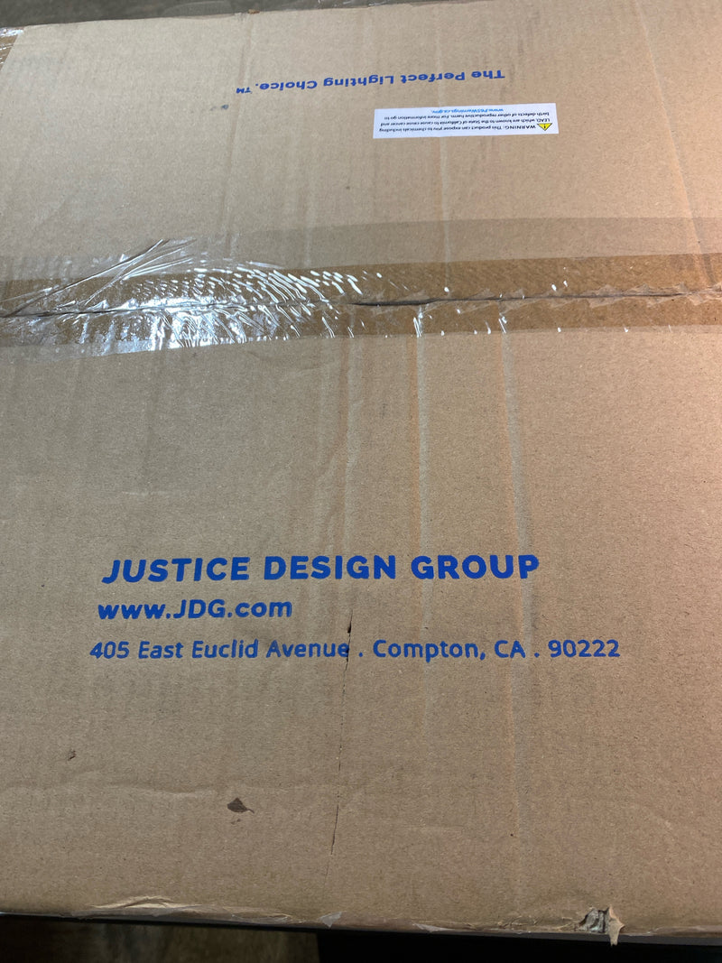 Justice Design Group ACR-9523-OPAL Acryluxe 3 Light 18"W Flush - Nickel