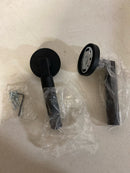 Emtek Select Dummy, Disk Rosette, L-Square Stem, Knurled Lever (Flat Black)