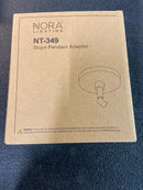 Nora Lighting Sloped Ceiling Adapter, 1 Or 2 Circuit Track, Black - NT-349B