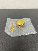 Century .01-12505-3 Maryland 1-3/16 Inch Mushroom Cabinet Knob - Polished Brass