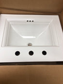 KOHLER Memoirs White Drop-In Rectangular Bathroom Sink with Overflow Drain (22.75-in x 18-in)