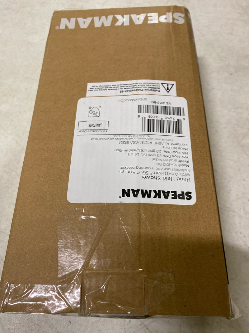 Speakman wall, Hand Shower Head, Brushed Nickel, Wall