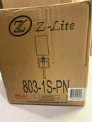 Z-Lite 1 Light Wall Sconce 803-1S-PN