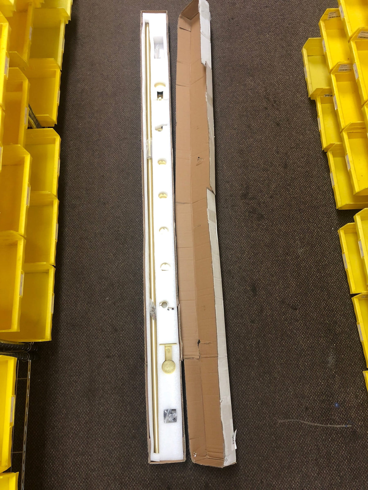 Miseno MBD6060X78CHBS 78" Barn Door Track and Hardware Set - Champagne Brass