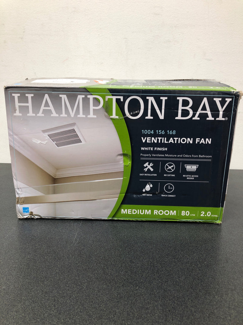 Hampton bay BPT13-14D 80 CFM Ceiling Mount Roomside Installation Bathroom Exhaust Fan