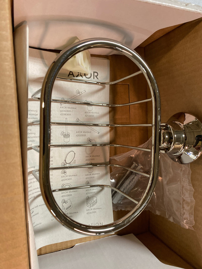 Axor 42065830 Montreux Wall Mounted Soap Dish - Engineered in Germany, - Polished Nickel