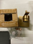 Progress Lighting Calais 5 in. 1-Light Vintage Brass Vanity Light Clear Glass New Traditional Bath