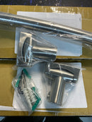 Signature Hardware 466759 60" Curved Brass Shower Rod - Brushed Nickel