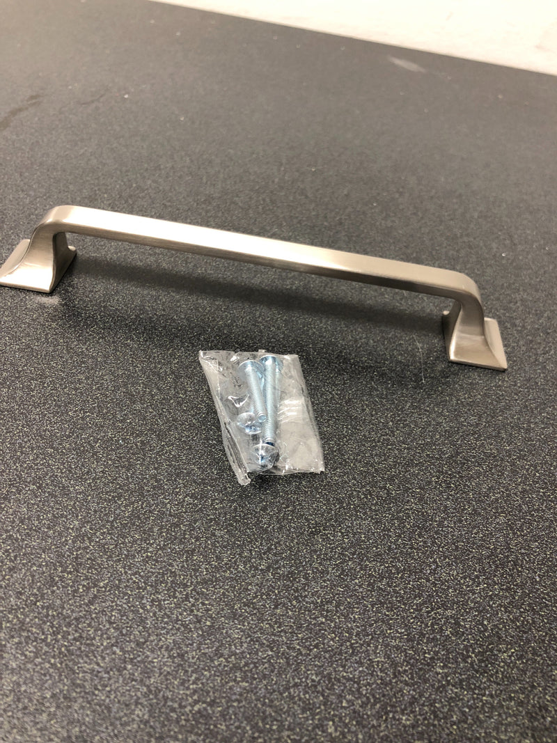 Hickory Hardware H076703-SN Forge 6-5/16 Inch (160 mm) Center to Center Bold Modern Farmhouse Cabinet Handle / Drawer Pull - Satin Nickel