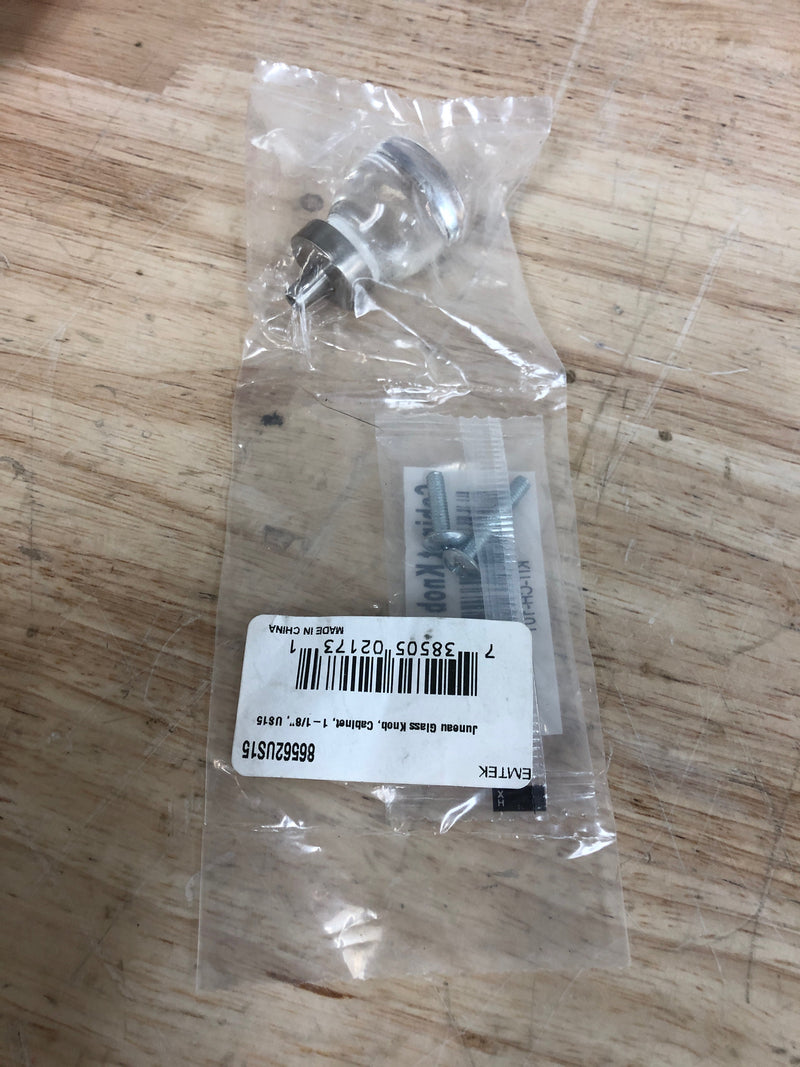 Emtek 86562US15 Juneau 1.125 in Crystal C, Satin Nickel