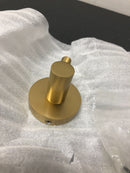 Alno A8380-SB Contemporary I - Modern 2"W Button Style Single Wall Mount Solid Brass Bathroom Robe or Towel Hook - Satin Brass