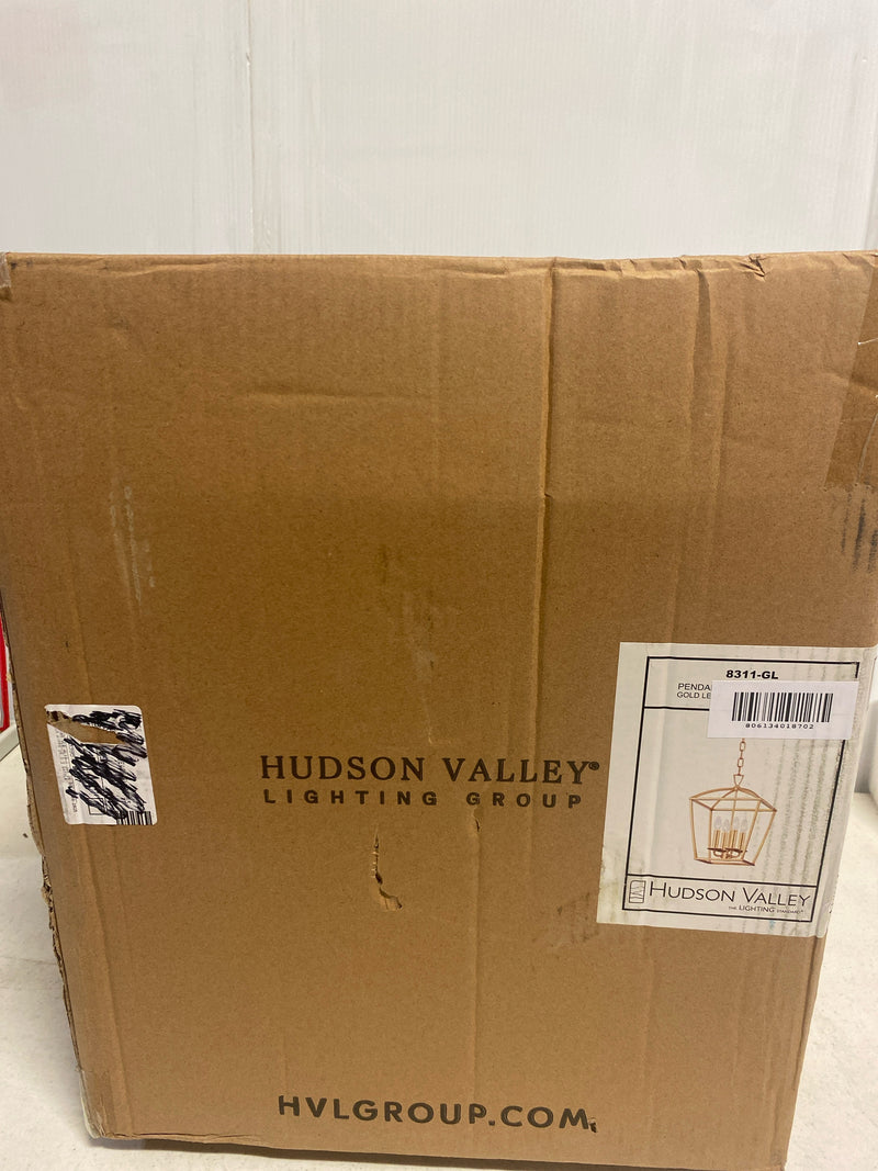 Hudson Valley Lighting Bryant 4 Light Lantern 12 In. Gold Leaf