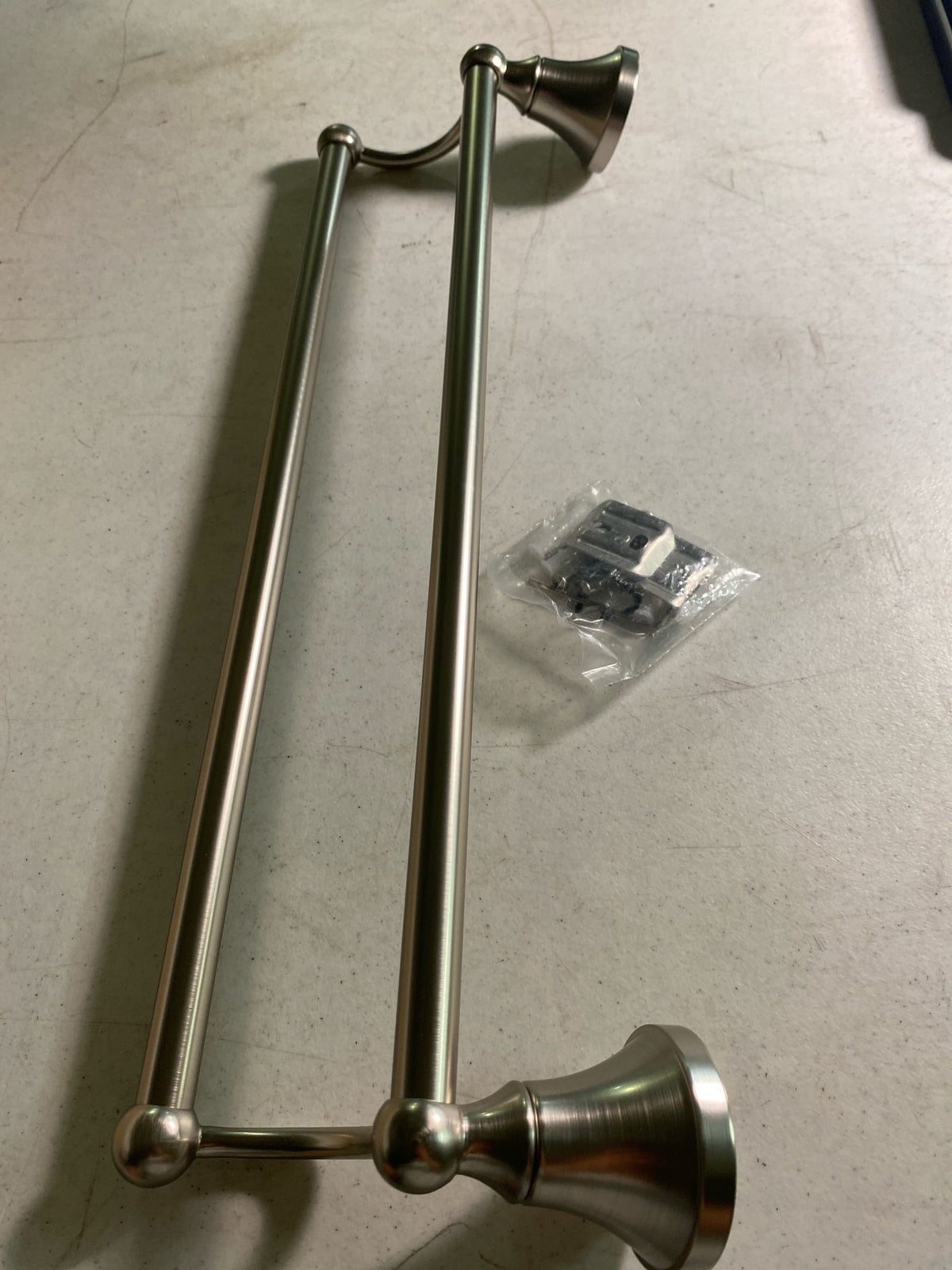 Signature Hardware 353565 Seattle 18" Double Towel Bar - Brushed Nickel