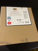 GLOBE Electric x Novogratz 2-Light Flush Mount Ceiling Light, Matte Brass Finish, Off-White Pleated Fabric Shade, Dimmable, E26 Base, Grandmillennial Style, 66000085