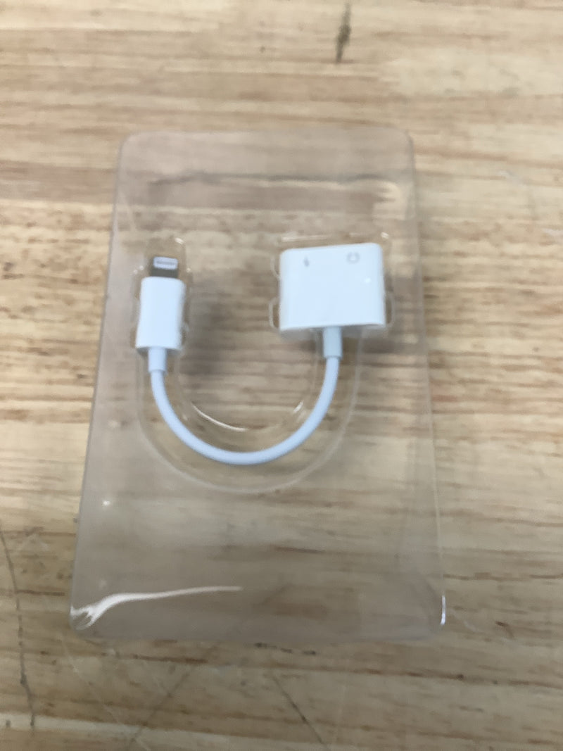 Tzumi 7486HD 2-in-1 Lightning to Headphone Audio and Charger Adapter