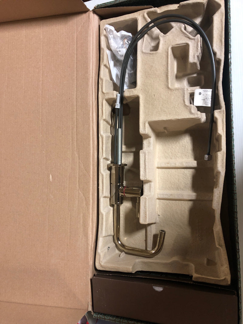 Brizo 61353LF-H-PN Litze 1.0 GPM Single Hole Instant Hot Faucet Water Dispenser with Square Spout - Less Tank - Brilliance Polished Nickel