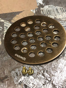 Moen 101664BG 4-1/4" Round Shower Drain Cover with Exposed Screw Installation - Brushed Gold