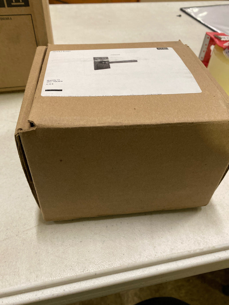 Emtek 710CRFB Cimarron Sandcast Bronze Passage Leverset - Flat Black