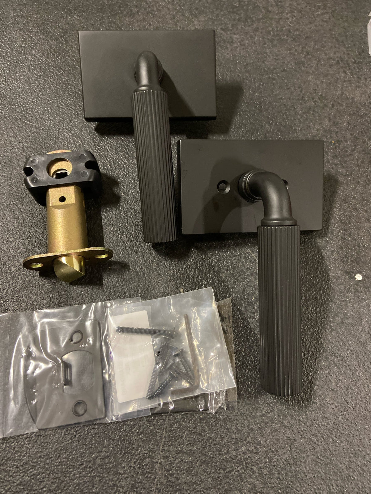 Emtek 5112US19.RAUS19.SKUS19.LH Passage, Modern Rectangular Rosette US19, R-Bar Stem US19, Straight...