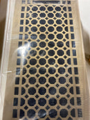 Signature Hardware 301650 Honeycomb Brass Floor Register - 6" x 12" (6-5/8" x 13-1/4" Overall) - Antique Brass