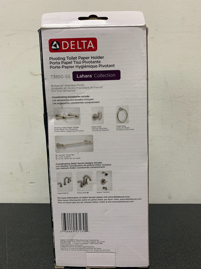 Delta 73850-SS Lahara Pivoting Tissue Holder - Brilliance Stainless