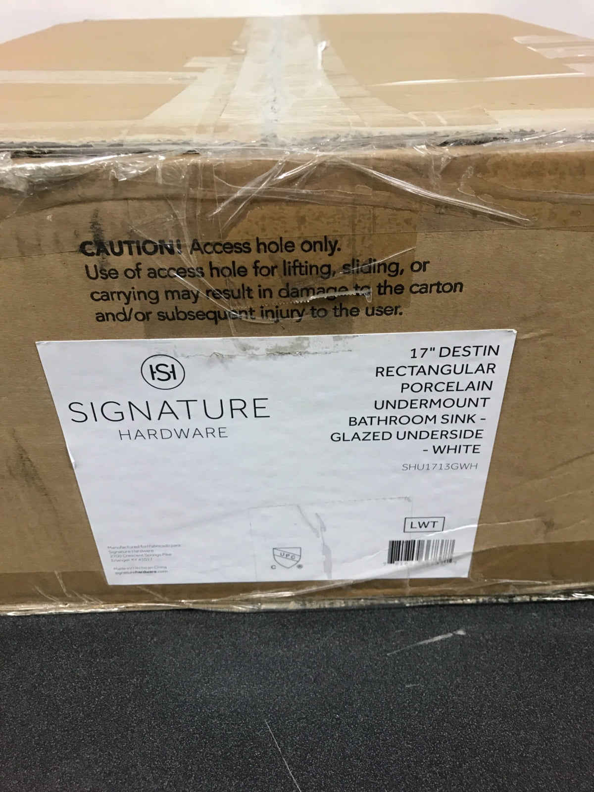 Signature Hardware Destin 20" Vitreous China Undermount Bathroom Sink - Glazed Underside
