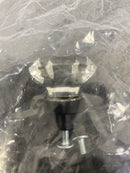 Emtek 86011US19 Old Town Glass 1-1/4 Inch Geometric Cabinet Knob - Flat Black