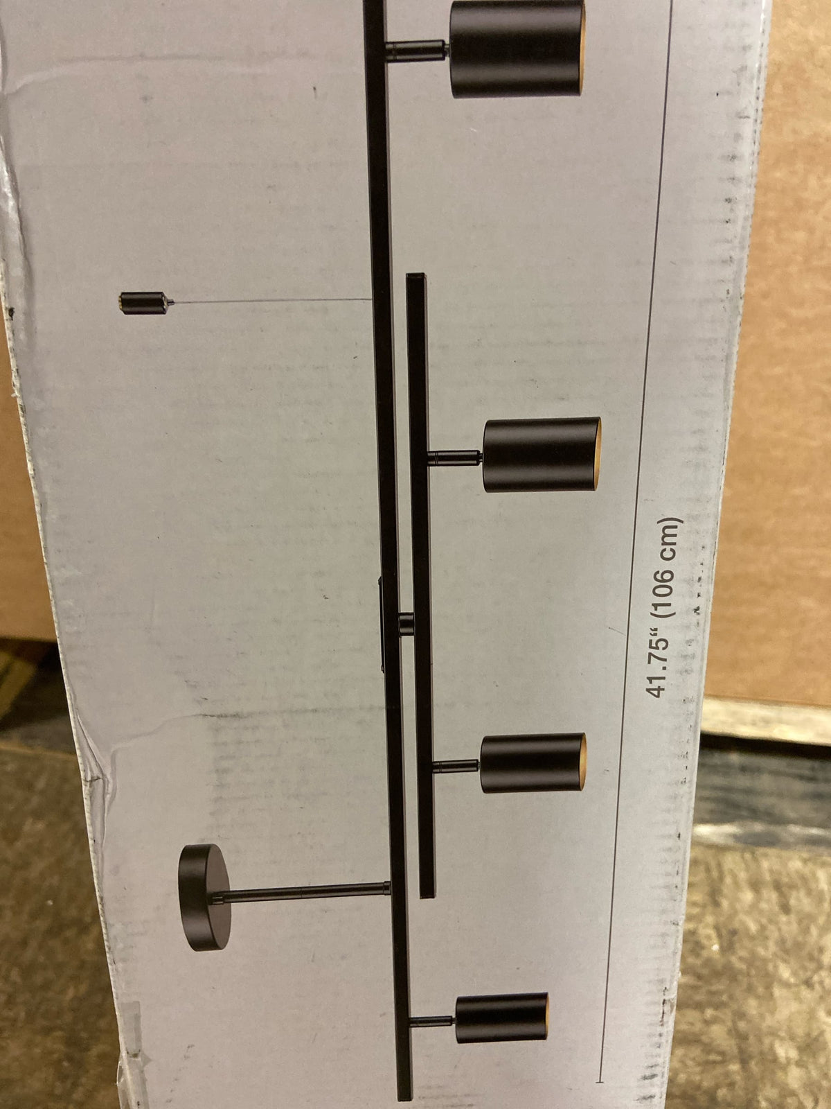 Globe Electric 57500 4-Light Track Lighting, Matte Black, Adjustable Center Swivel Bar, Modern Ceiling Fixture for Kitchen Island, Hallway, or Dining Room Table, GU10 Bi-Pin Twist and Click Base