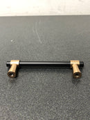 Amerock BP36858FBCZ Mergence 3-3/4 Inch Center to Center Bar Cabinet Pull - Matte Black / Champagne Bronze