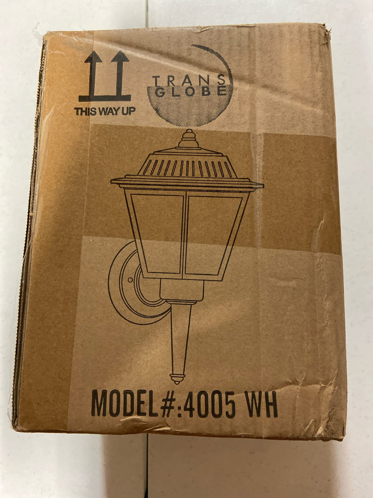 TRANS GLOBE Imports 4005 WH Traditional One Light Wall Lantern from Estate Collection in White Finish,