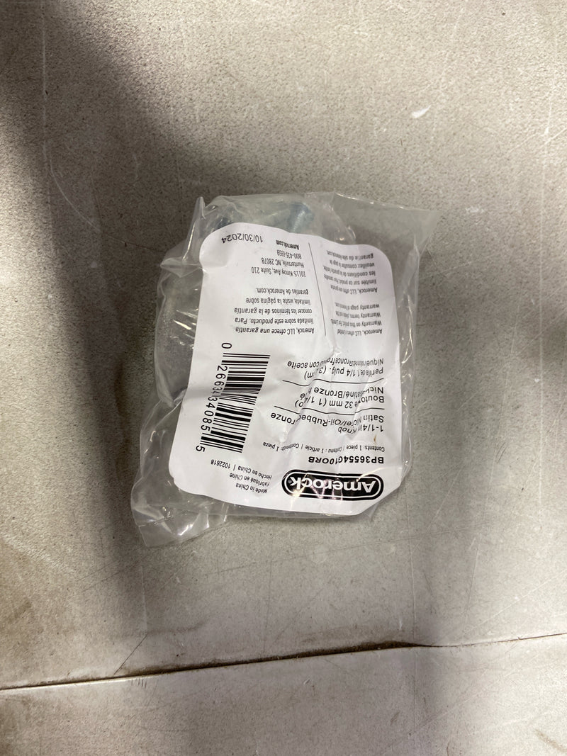 Amerock BP36554G10ORB Esquire 1-1/4 in. (32mm) Diameter Satin Nickel/Oil-Rubbed Bronze Round Cabinet Knob