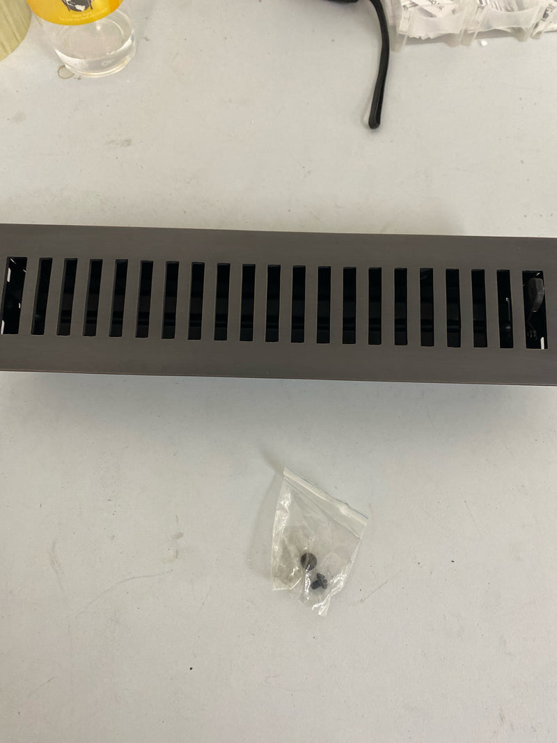 Signature Hardware 485489 2-1/4" x 12" Brass Floor or Wall Register - Oil Rubbed Bronze