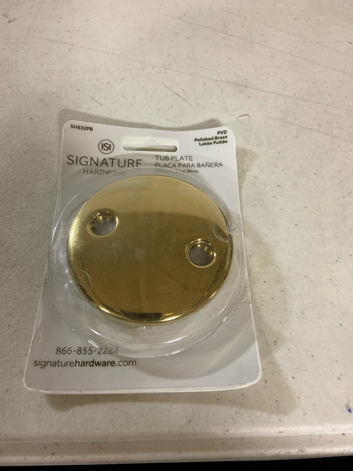 Signature Hardware 446719 3-1/8" Overflow Cover Plate with Two Screws