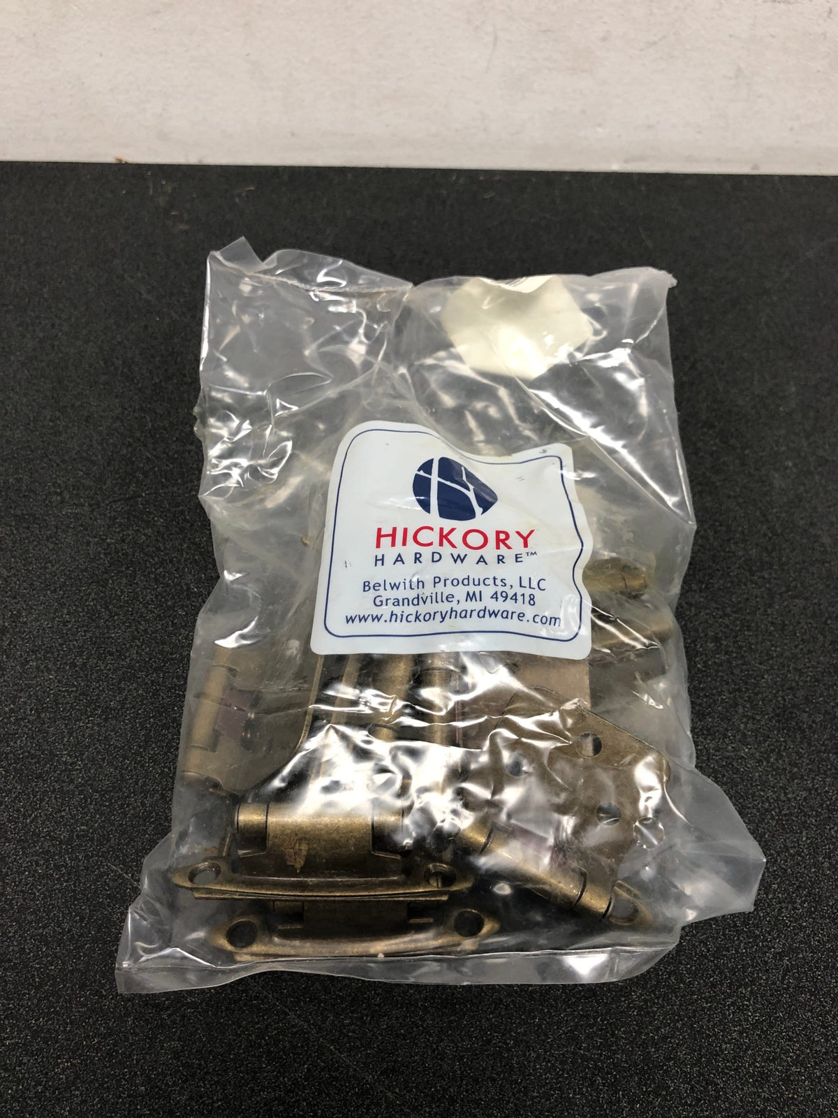 Hickory Hardware P144-AB-6 Inset Traditional Cabinet Door Hinge with 105 Degree Opening Angle - Pack of 6 - Antique Brass