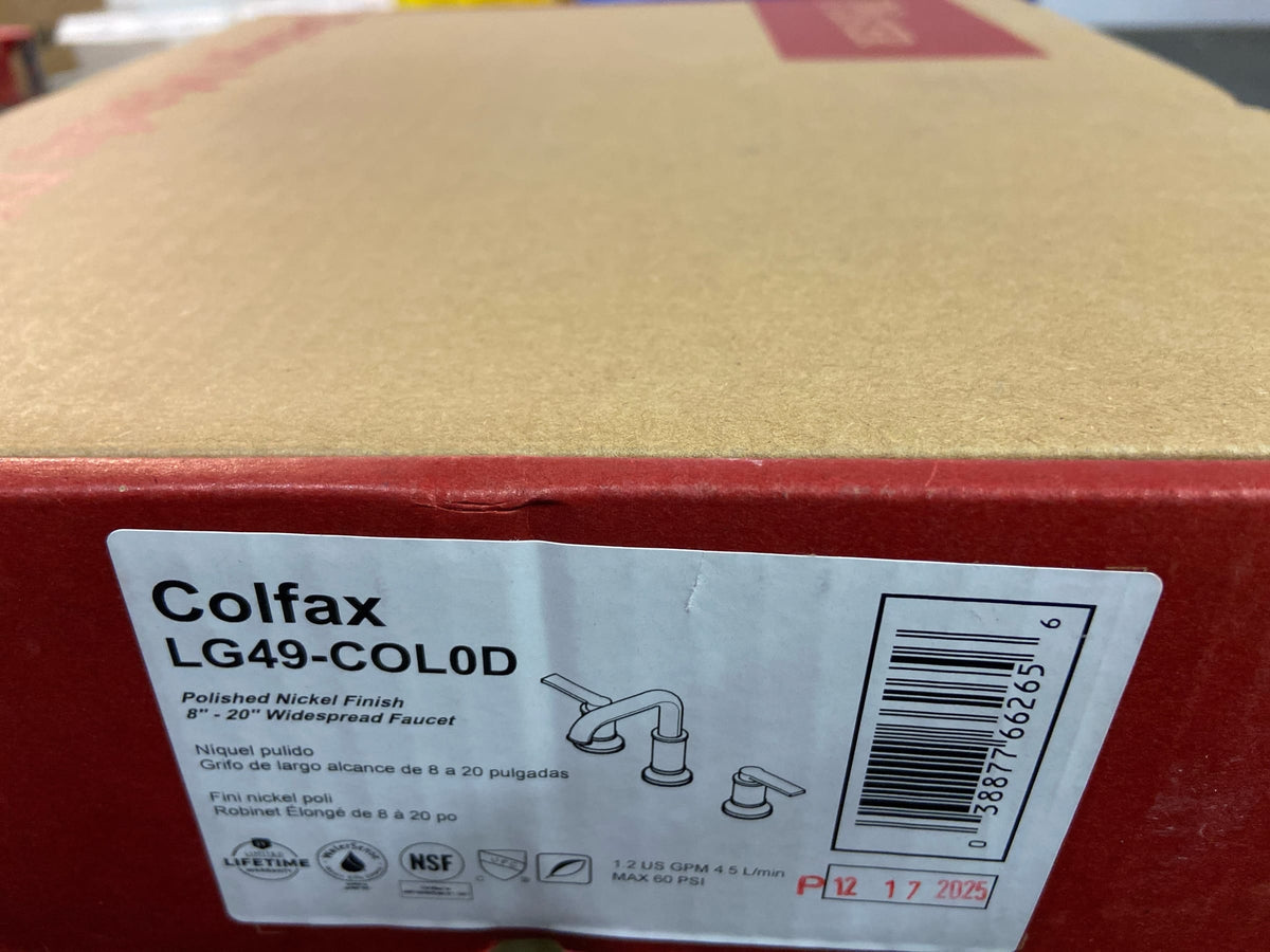 Pfister LG49-COL0D Colfax 1.2 GPM Widespread Bathroom Faucet - Polished Nickel