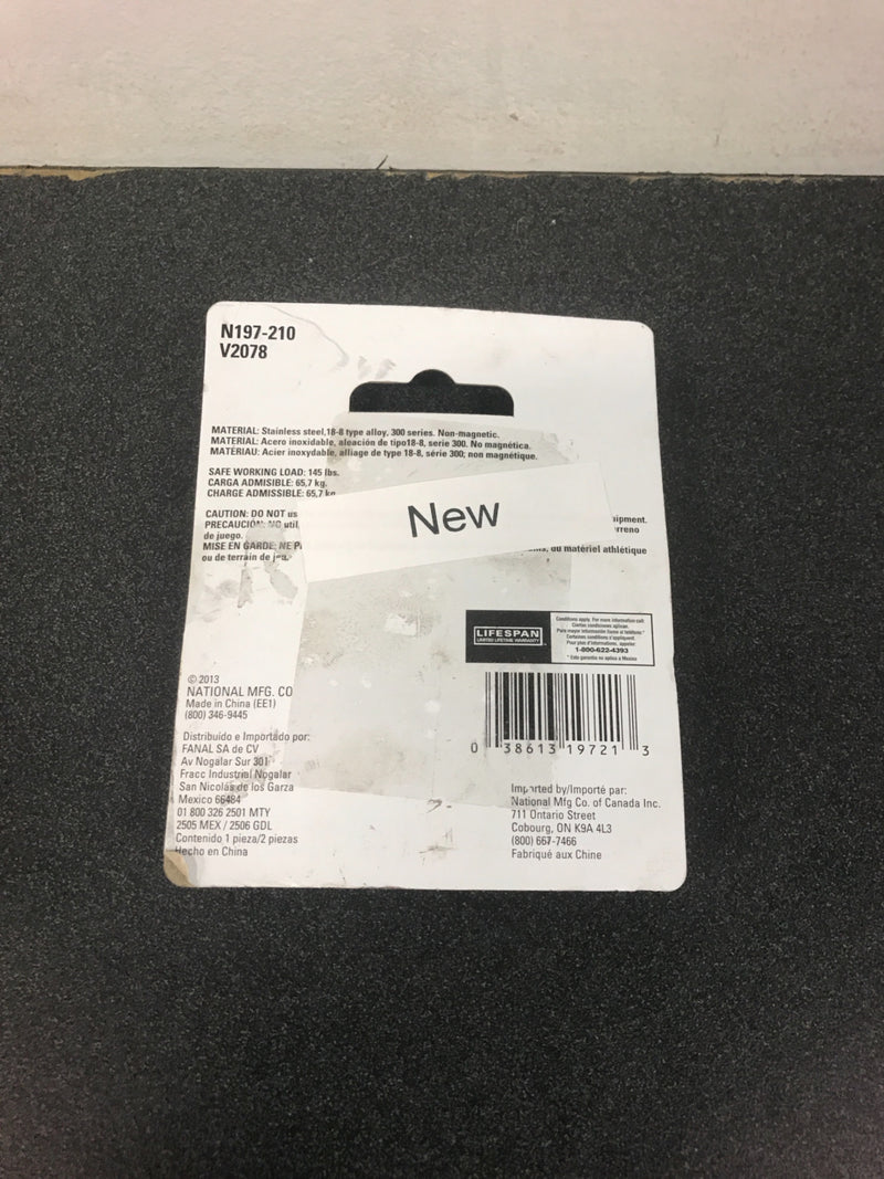National Hardware N197-210 V2078 Open S Hook in Stainless Steel