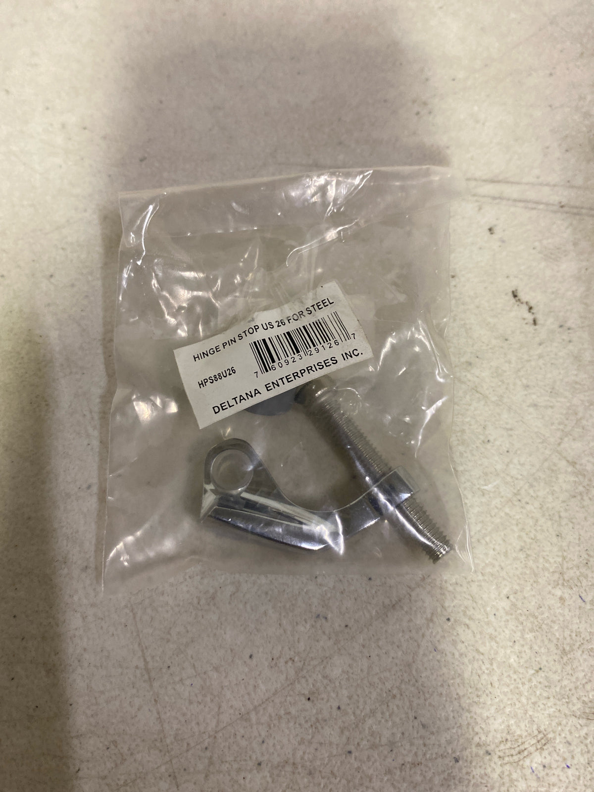 Deltana HPS88U26 Hinge Pin Stop; Hinge Mounted for Steel Hinge; Bright Chrome Finish
