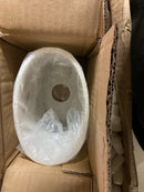 Justice Design Group FAL-8444-30-NCKL LumenAria 4 Light 37" Wide Bathroom Vanity Light with Oval Shades - Brushed Nickel