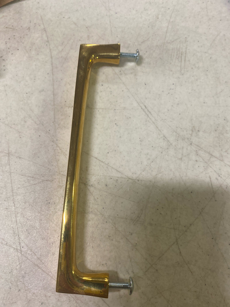 Baldwin 4976031BIN Palm Springs 6 Inch Center to Center Handle Cabinet Pull from the Estate Collection - Non-Lacquered Brass