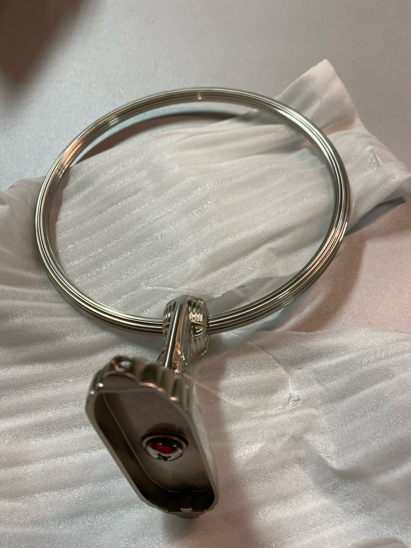 Alno A8540-SN Ribbon & Reed 7 Inch Diameter Towel Ring - Satin Nickel