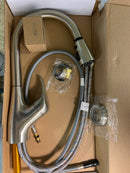 PROFLO PFXC9011 Tecopa 1.8 GPM Single Hole Pull Down Kitchen Faucet - Includes Escutcheon - Brushed Nickel