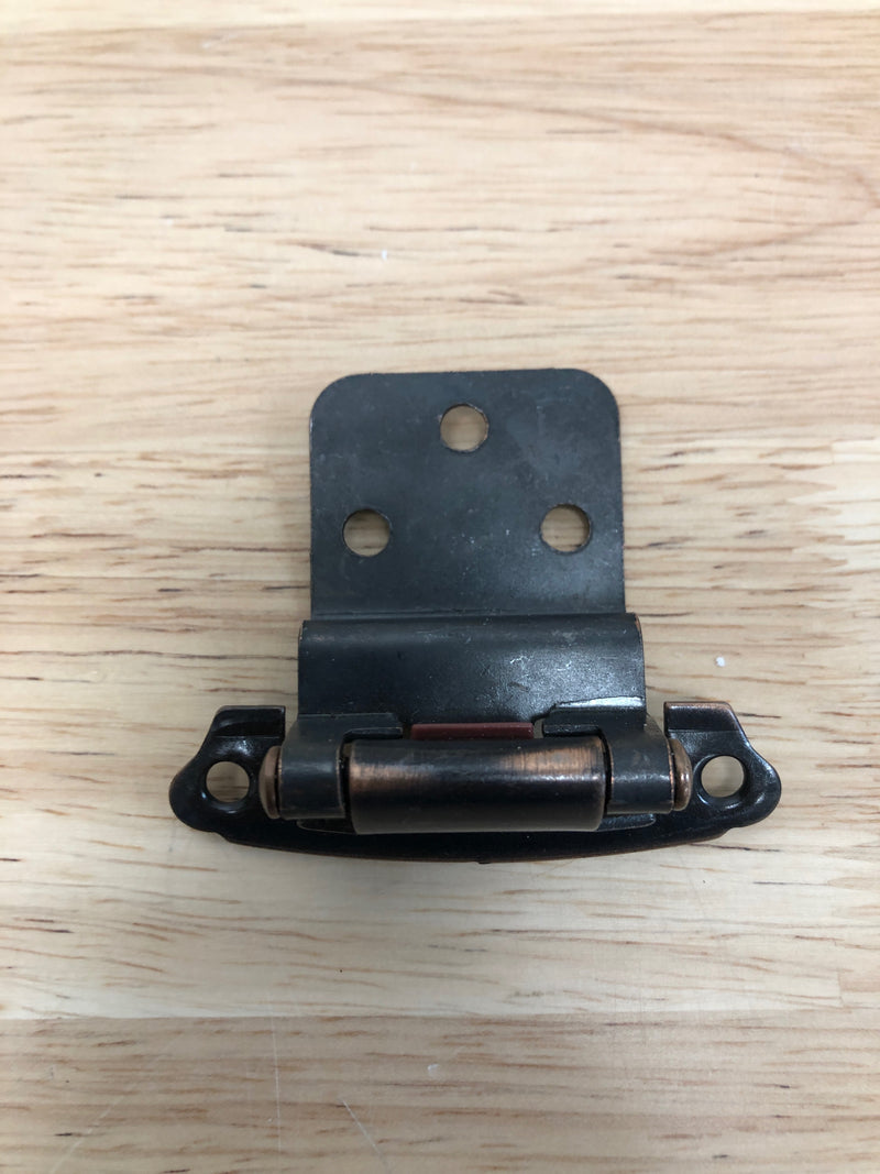 Hickory Hardware P243-OBH Partial Inset Traditional Cabinet Door Hinge with Self Closing Function (Package of 2) - Oil-Rubbed Bronze