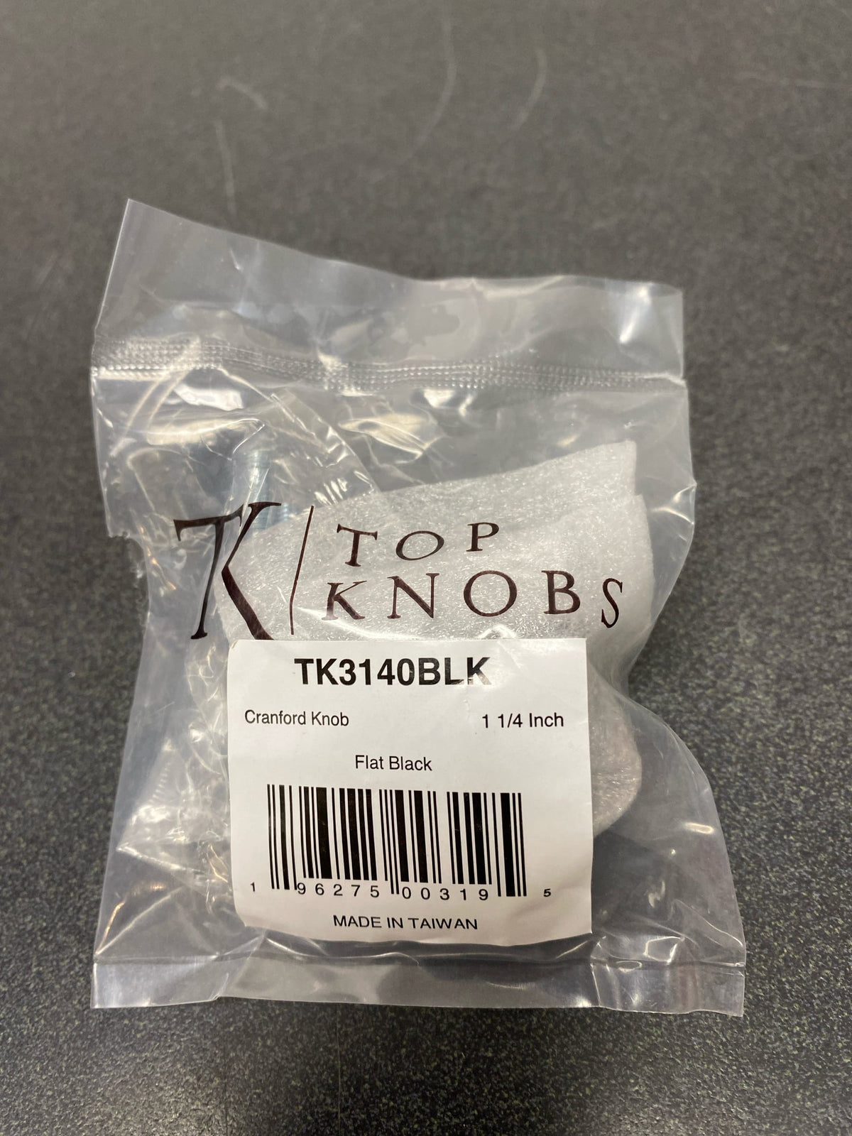 Top Knobs TK3140BLK Cranford 1-1/4 Inch Mushroom Cabinet Knob - Flat Black