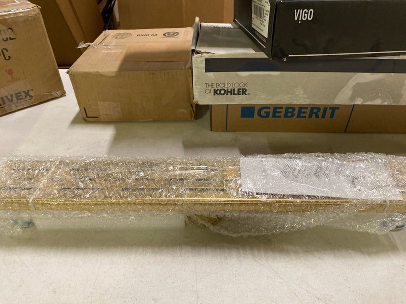 ICO Bath V94338 Crater 12" Grab Bar - PVD Brushed Gold